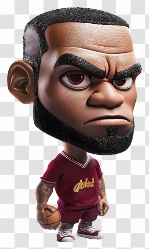 Lebron James - Basketball Player Cartoon Character Illustration Transparent PNG