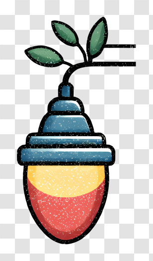 Christmas Light Logo - Colorful Acorn With Leaves Transparent PNG