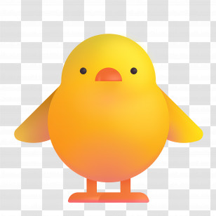 Baby Chick Emoji - Cute Yellow Bird Transparent PNG