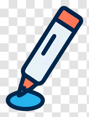 Cartoon - Colorful Marker Pen Drawing Illustration Transparent PNG