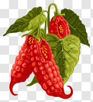 Plant - Red Bitter Melon Plant Illustration Transparent PNG