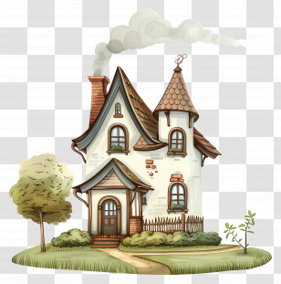 House - Small Cute Doodle House Transparent PNG