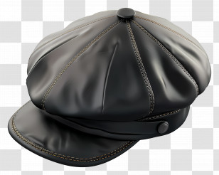 Newsboy Cap - Leather Cap Transparent PNG