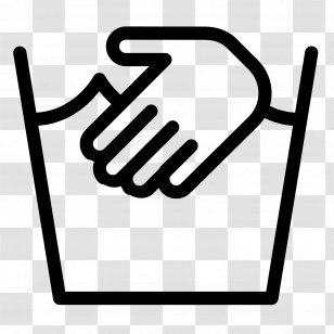 Textile Washing Laundry Symbol - Area - Hand Transparent PNG