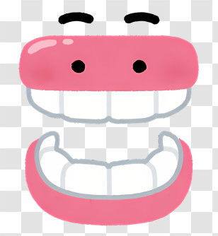 Icon - Cartoon Teeth With Smile Transparent PNG
