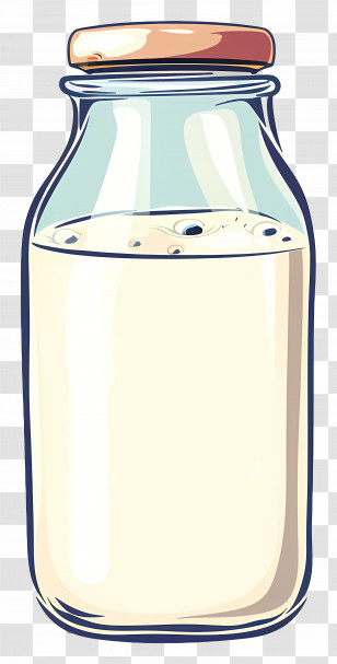Milk - Bottle Of Milk Illustration Transparent PNG