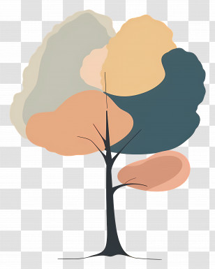 Tree - Abstract Colorful Tree Illustration Transparent PNG