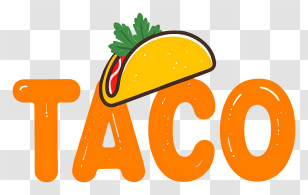 Taco Logo - Taco Text Logo Transparent PNG
