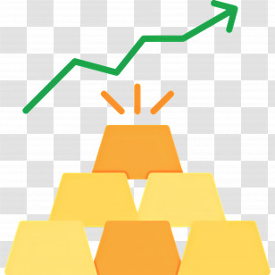 Stock Market - Gold Investment Growth Chart Transparent PNG