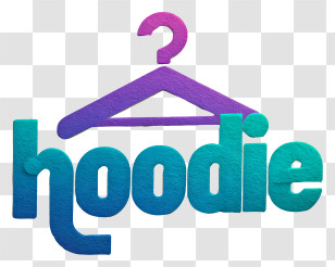 Hoodie Logo - Hoodie Word With Hanger Icon Transparent PNG