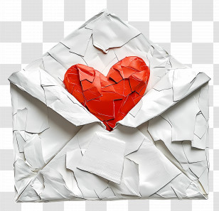 Love Mail - Cracked Envelope With Heart Transparent PNG