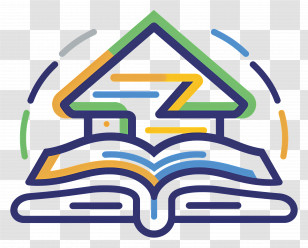 Book Logo - Educational House And Book Symbol Transparent PNG