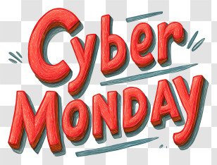 Cyber Monday - Cyber Monday Sale Text Transparent PNG