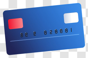 Credit Card - Blue Credit Card Illustration Transparent PNG