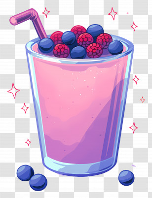 Pink Smoothie - Delicious Berry Smoothie Drink Transparent PNG