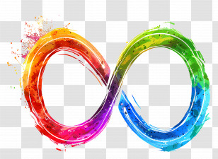 Rainbow Infinity Sign - Colorful Infinity Symbol Illustration Transparent PNG