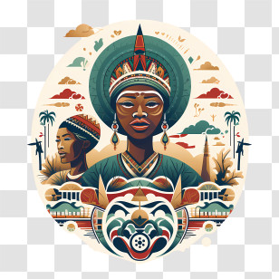 South Africa Heritage Day - Cultural Portrait Art Transparent PNG