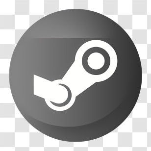 Steam Logo - Minimalist Circle Logo With Mechanical Lever Design Transparent PNG