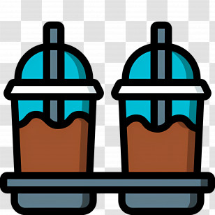 Takeaway Coffee Cup - Pair Of Chocolate Drinks In Takeaway Cups Transparent PNG