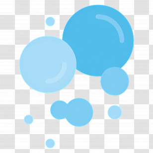 Soap Bubbles - Floating Blue Bubbles Illustration Transparent PNG