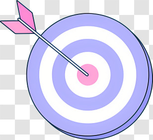 Bubble Gum - Purple Target With Arrow Transparent PNG