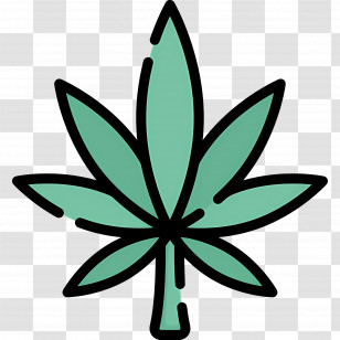 Cannabis Leaf - Green Cannabis Leaf Illustration Transparent PNG