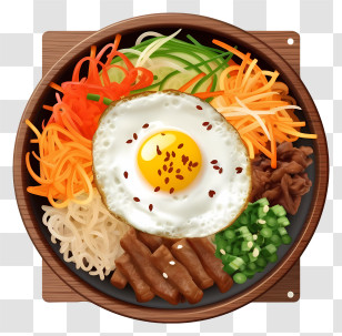 Kimchi Fried Rice - Traditional Korean Bibimbap Dish Transparent PNG