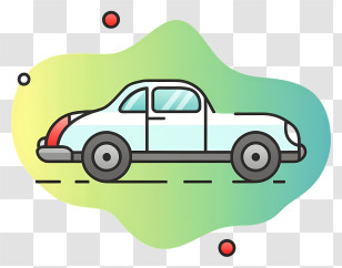 White Car - Classic Vintage Car Transparent PNG