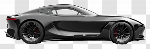 Car Side View - Sleek Black Sports Car Transparent PNG