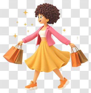 Black Friday Sale - Happy Shopper Illustration Transparent PNG