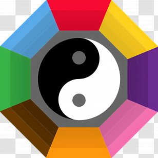 Yin Yang - Colorful Yin-Yang Symbol In Artistic Design Transparent PNG