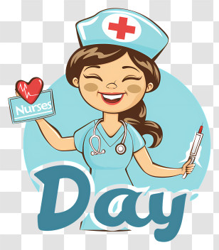 Nurses Day - Smiling Nurse Celebrating Nurse Day Transparent PNG