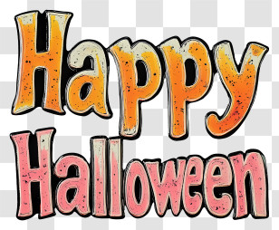 Happy Halloween Text - Happy Halloween Text Transparent PNG