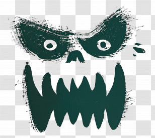 Scary Face - Scary Face Illustration Transparent PNG