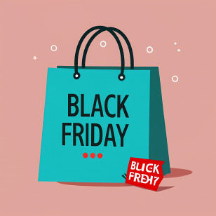 Black Friday - Black Friday Shopping Bag Design Transparent PNG