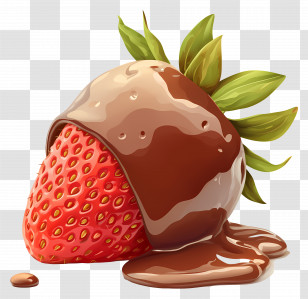 Chocolate Covered Strawberries - Chocolate Covered Strawberry Transparent PNG