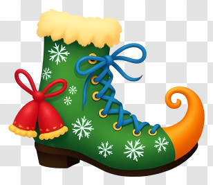 Elf Shoe - Festive Elf Boot Decoration Transparent PNG