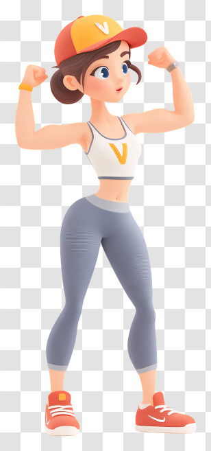 Girl Doing Fitness - Fitness Girl In Sportswear Transparent PNG