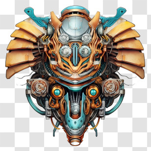 Modern Robot
 - Steampunk Mechanical Mask Transparent PNG