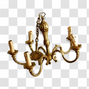 Brass Light Fixture Chandelier Bronze Ormolu - Candlestick Transparent PNG