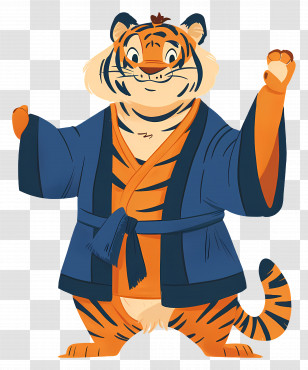 Tiger - Tiger In Robe Transparent PNG