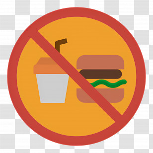 No Food - No Food Or Drinks Allowed Sign Transparent PNG