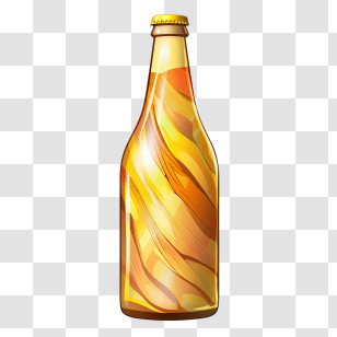 Beer Bottle - Amber Beer Bottle Design Illustration Transparent PNG