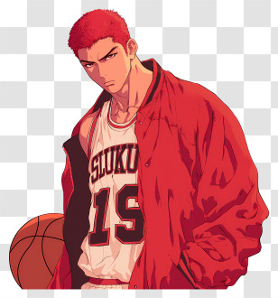 Slam Dunk - Cool Anime Basketball Player Transparent PNG