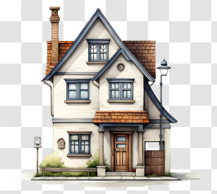 House - Cute House With Chimney And Warm Design Transparent PNG