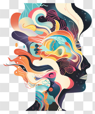 Mental - Abstract Creative Silhouette Artwork Transparent PNG