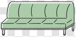 Chair - Green Couch Illustration Transparent PNG