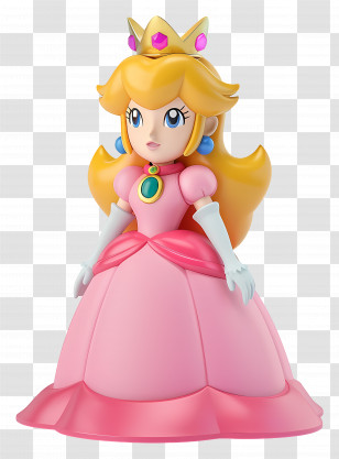 Princess Peach - Princess Peach In Pink Dress Transparent PNG