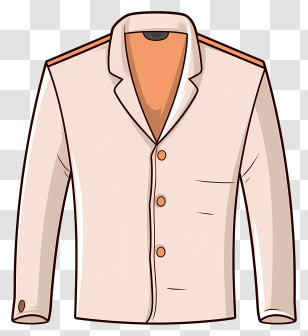 White Shirt - Beige Jacket Illustration In Flat Style Transparent PNG