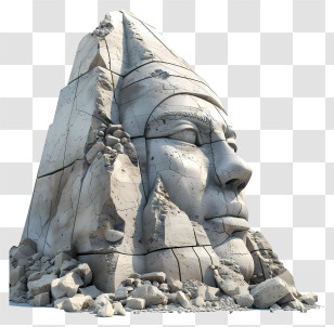 Mount Nemrut - Ancient Stone Face Sculpture Transparent PNG